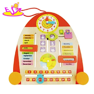 new fashion educational calendar wooden first toy for baby development W09F001