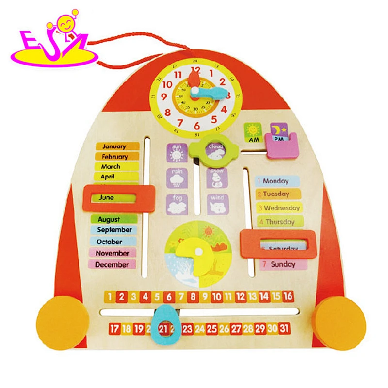 new fashion educational calendar wooden first toy for baby development W09F001