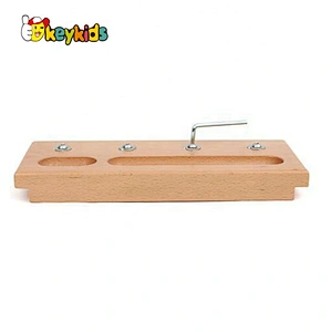 Top fashion school aids wooden montessori screw board for children W12F106