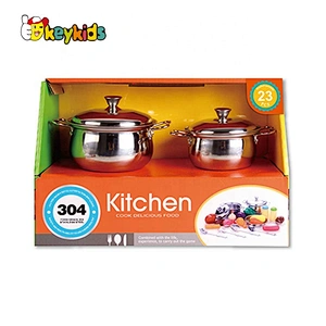 wholesale 21 PCS stainless steel play kitchen pots and pans for children M03A003