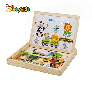 New sale foldable mini wooden magnetic drawing toy for toddlers W12B135