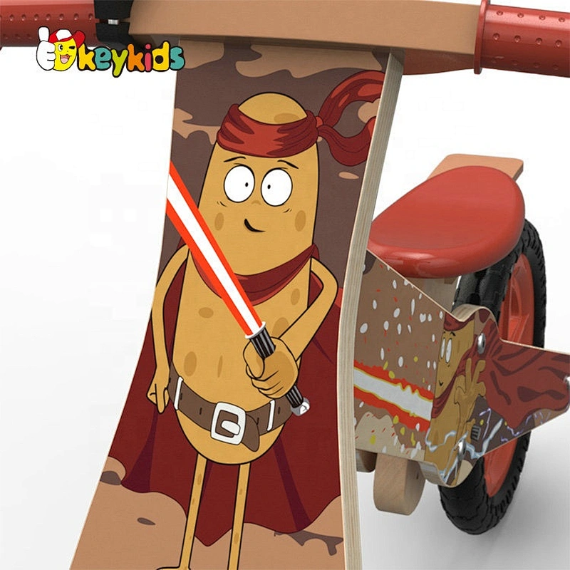 Original Design Red Wooden Push Bicycle For Children W16C265