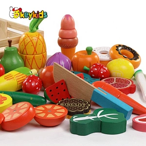 New hottest simulation pretend play wooden cutting fruit toy for kids W10B278