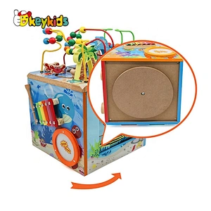 Hot Sale Educational Wooden Ocean Busy Cube For Kids W12D193