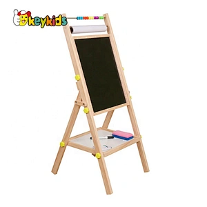 Early educational double sided wooden drawing board toy for children W12B129