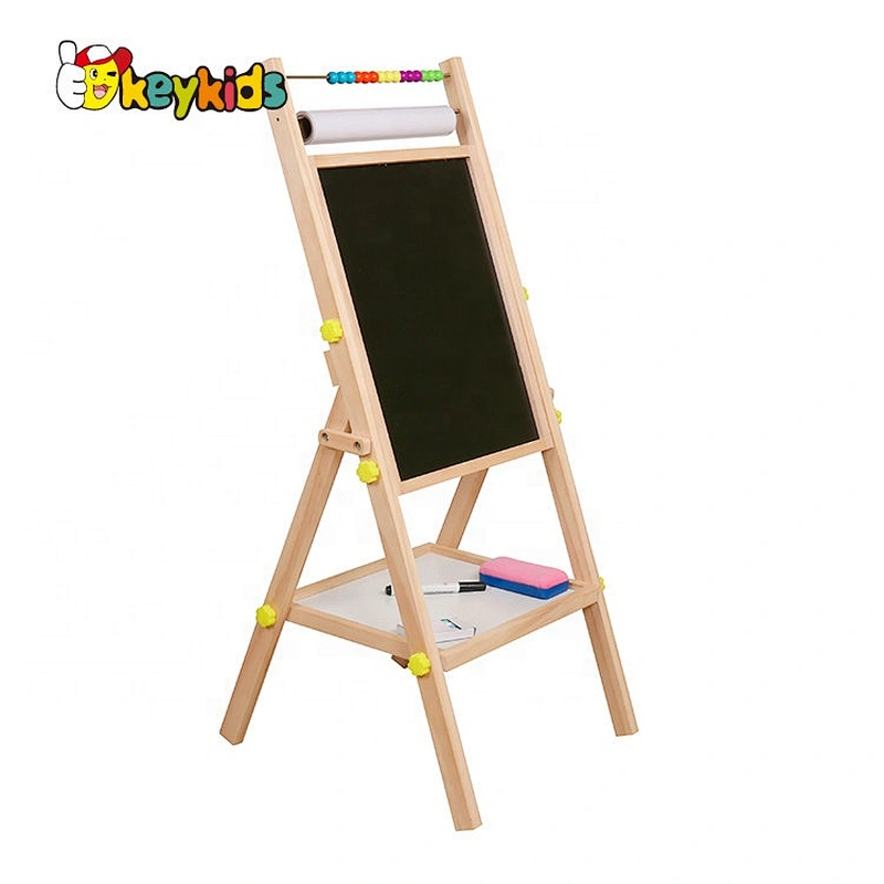 Early educational double sided wooden drawing board toy for children W12B129