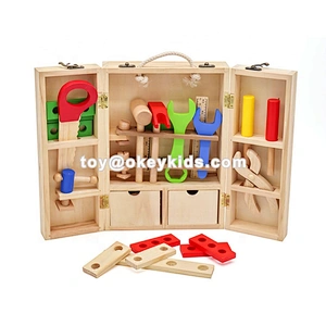 Big sale diy play kids wooden toy tool set for wholesale W03D103B