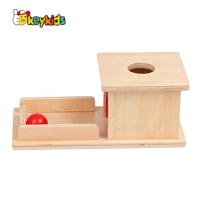 New fashion Montessori wooden object permanence box with tray W12F083B