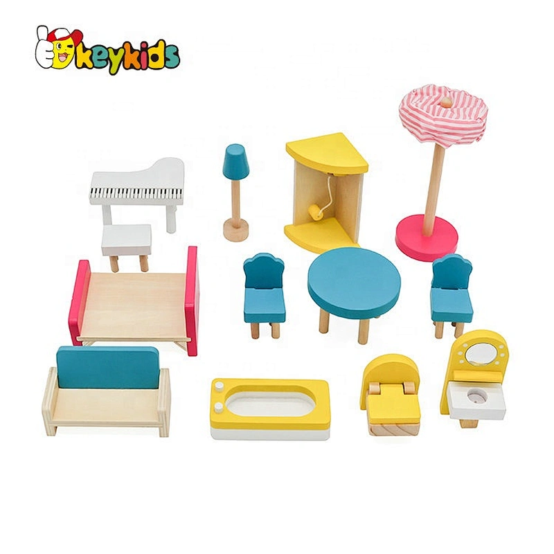 Customize simulation play wooden princess doll house for girls W06A421