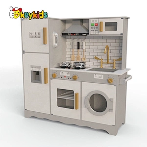 New released children wooden electronic kitchen toy with realistic functions W10C514