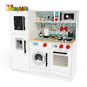 New released white wooden kids kitchen play set for wholesale W10C609