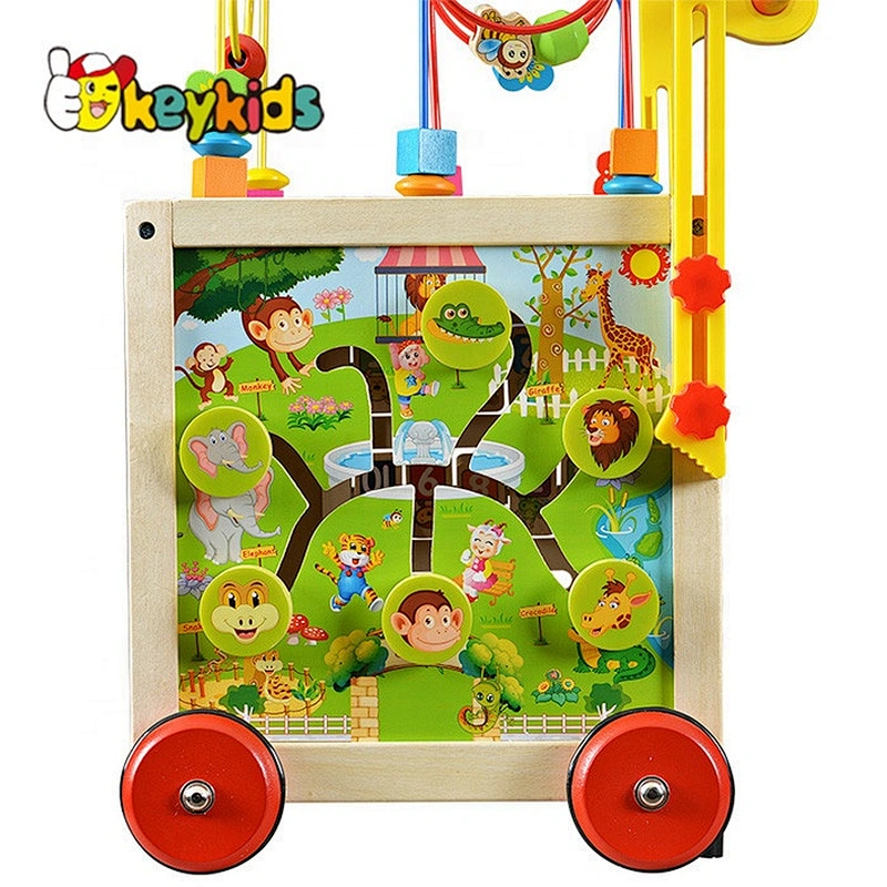 On sale educational wooden push walker for baby W16E055