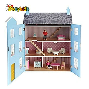 New hottest pink wooden georgian dolls house kits for children W06A420