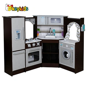 New hottest corner large wooden toy kitchen play set for children W10C607