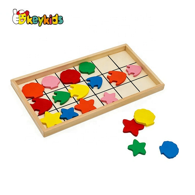 Top sale color education wooden learning center toys for kids W12E026