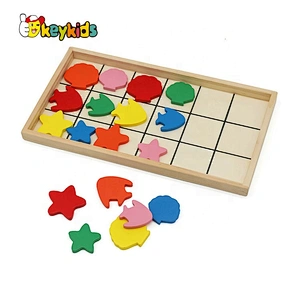 Top sale color education wooden learning center toys for kids W12E026