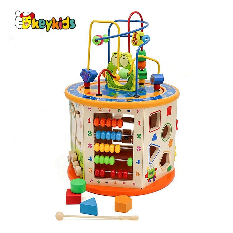 New arrival educational wooden kids activity cube with xylophone W11B153C