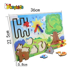 Most popular multi function diy wooden sensory activity board for children W11H069