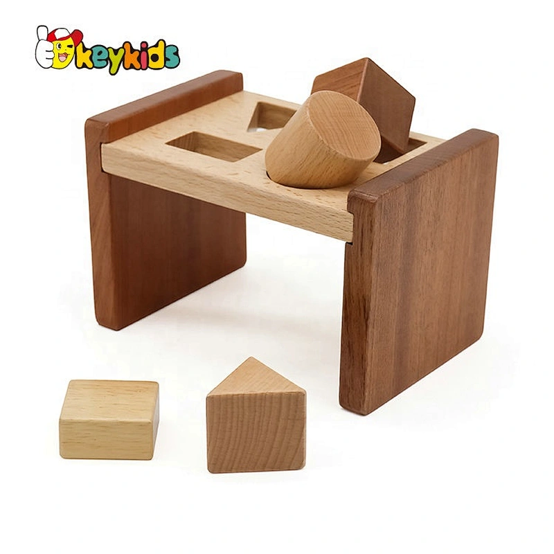 2019 New arrival educational wooden shape sorter for 9 month baby toys W13E085
