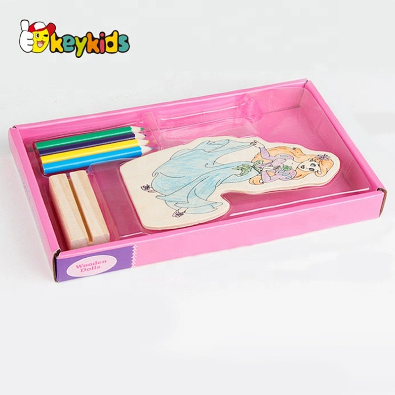 hottest educational wooden kids painting toys for wholesale W03A079