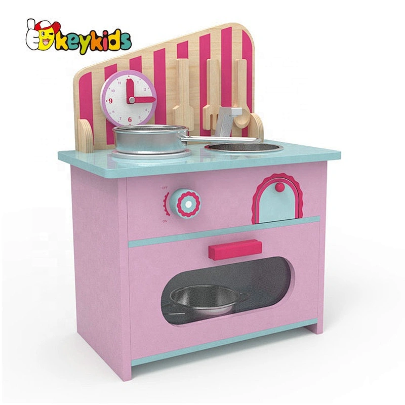 Original Design pretend play wooden mini kitchen set for girls W10C427