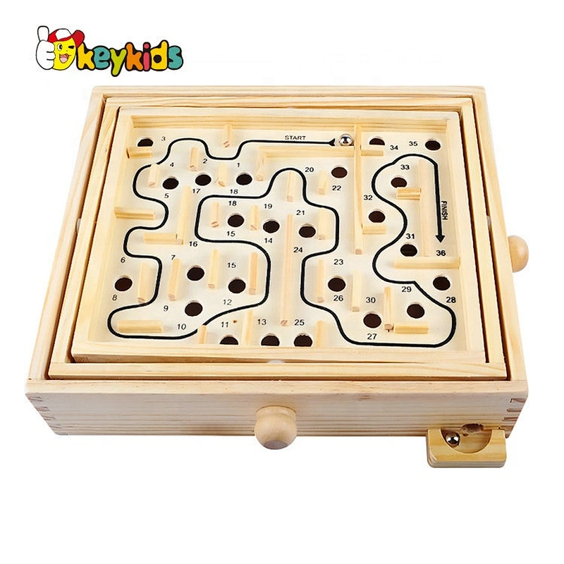 Hot selling educational wooden ball maze toy for kids W11H073