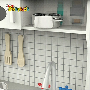 New Original Design small white wooden toy kitchen set for kids W10C548