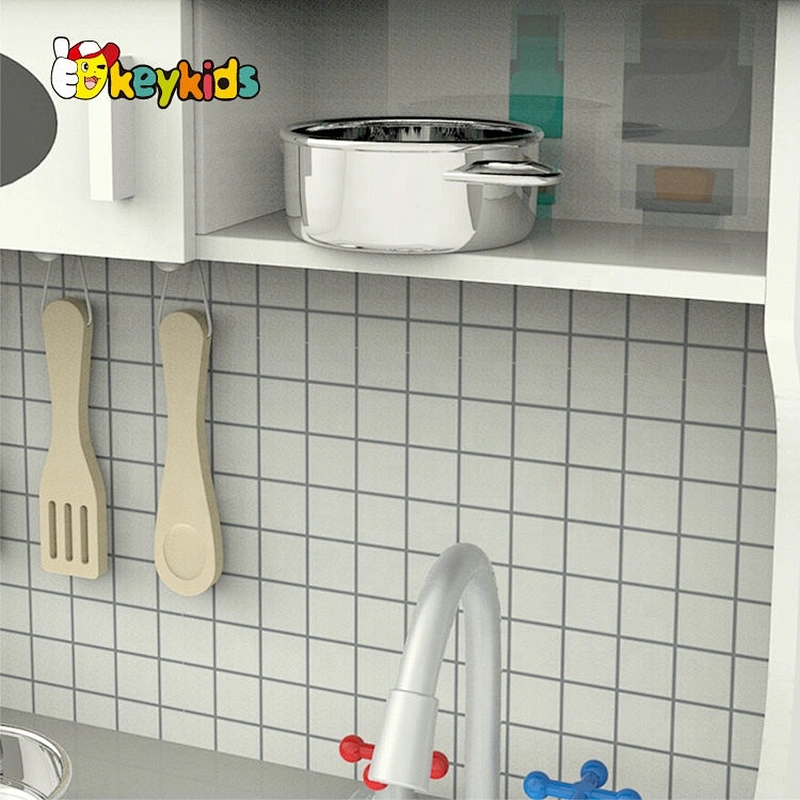 New Original Design small white wooden toy kitchen set for kids W10C548