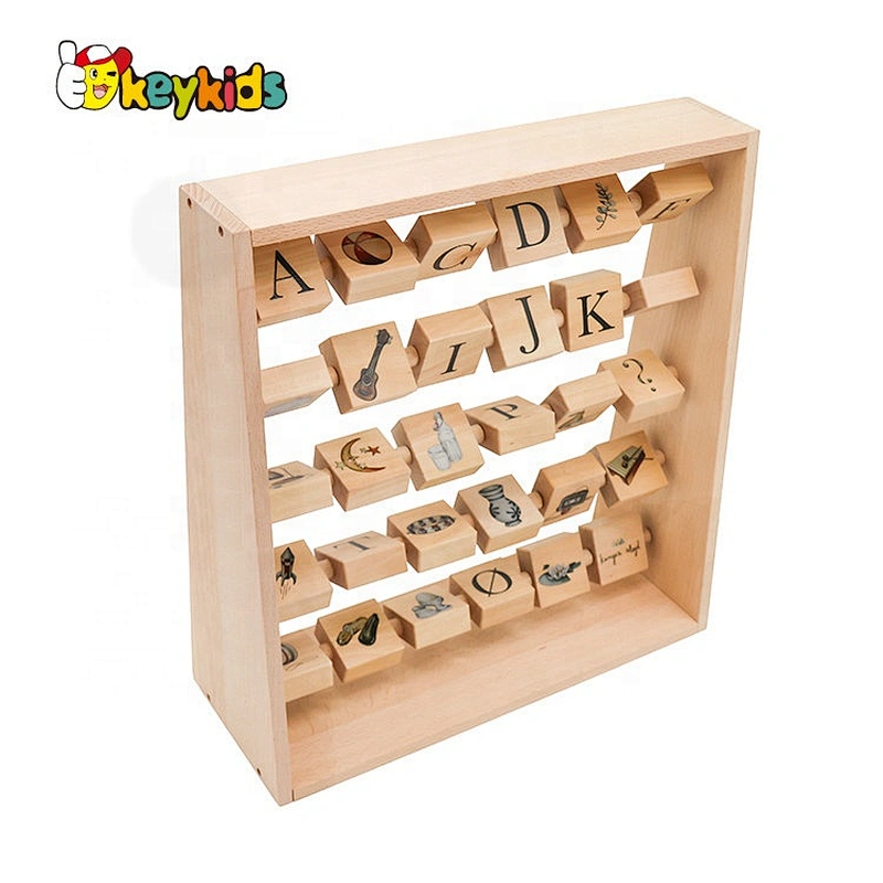 New hottest educational toys wooden alphabet abacus for kids W12C013
