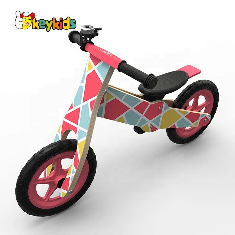 New design girls pink wooden toy bike for wholesale W16C275