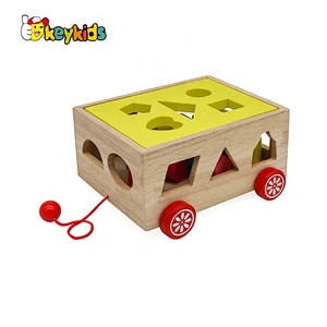 Customize colorful wooden shape sorter box for kids W12D228