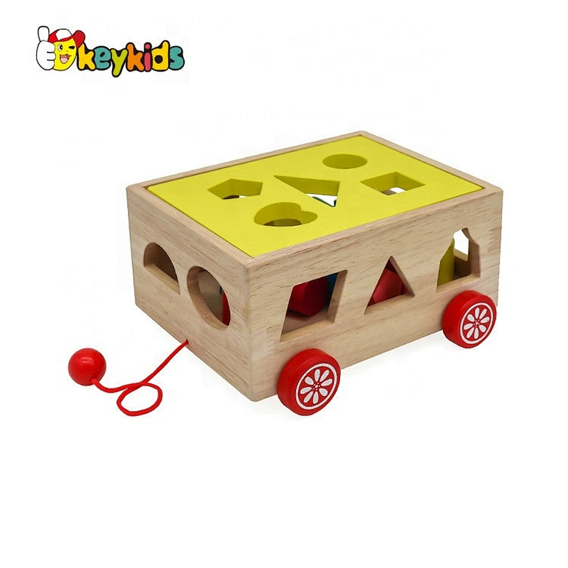 Customize colorful wooden shape sorter box for kids W12D228