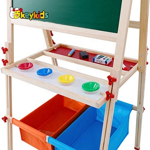 New Hottest Educational Wooden Magnetic Drawing Easel With Accessories W12B125
