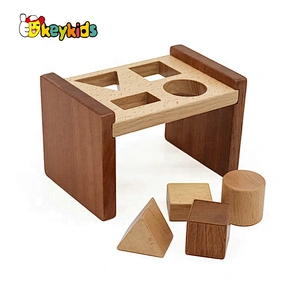 2019 New arrival educational wooden shape sorter for 9 month baby toys W13E085