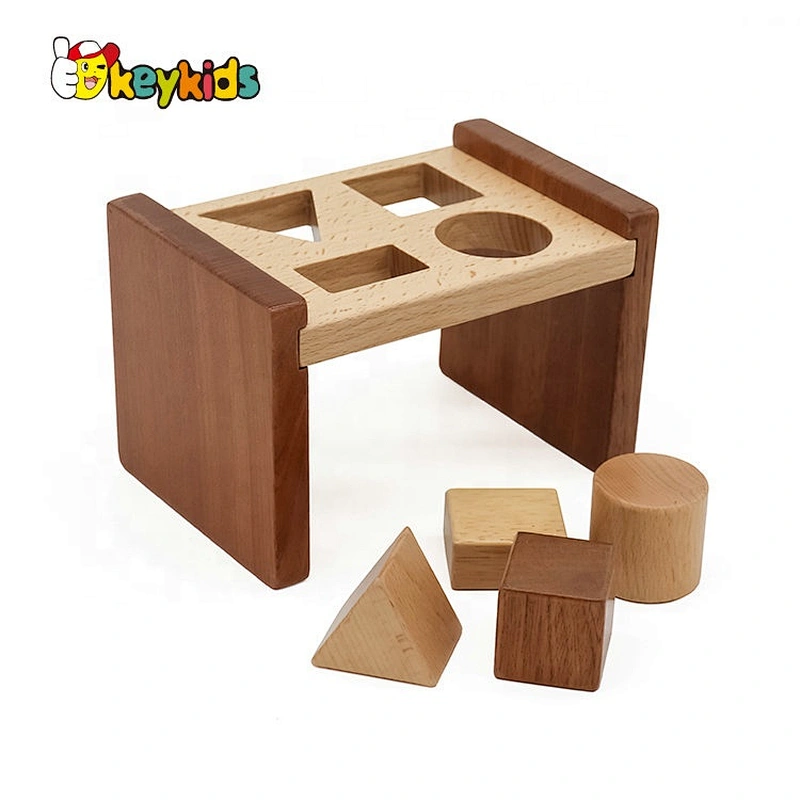 2019 New arrival educational wooden shape sorter for 9 month baby toys W13E085
