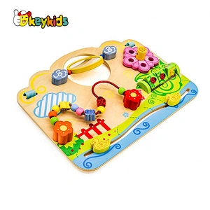 New hottest early education busy board wooden toddler activity board for baby diy W12D082