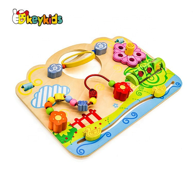 New hottest early education busy board wooden toddler activity board for baby diy W12D082