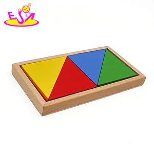 High quality 14 PCS baby teach aid combination wooden montessori toys for 3+ ages W12F033
