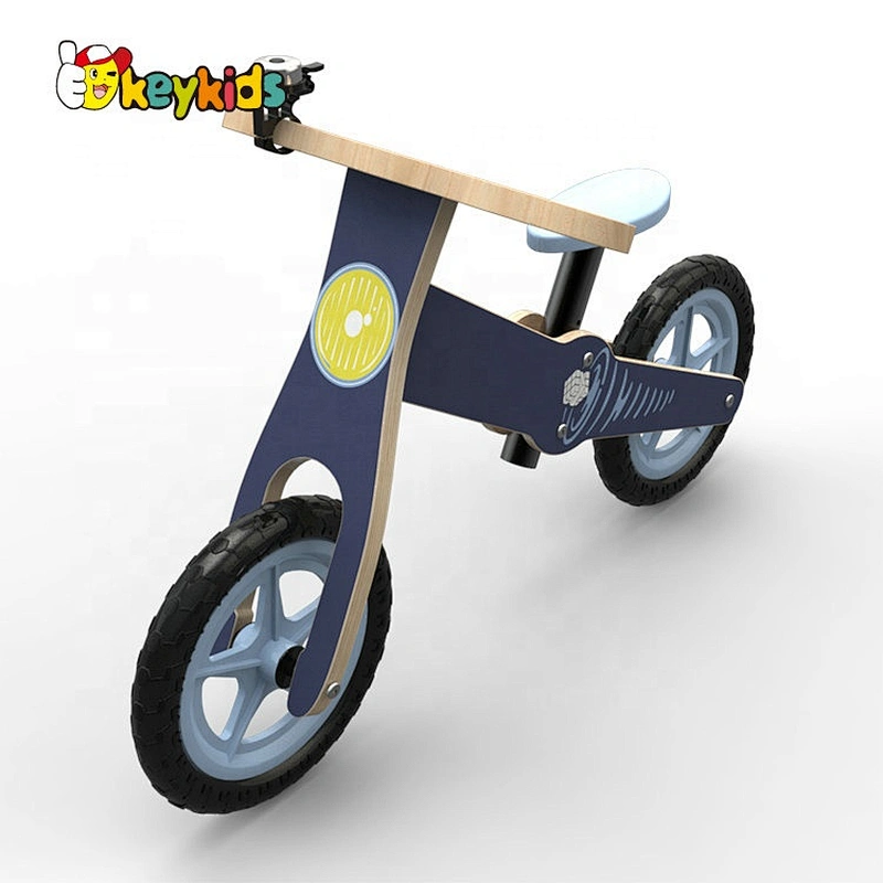 New design blue wooden my first balance bike for boys W16C280