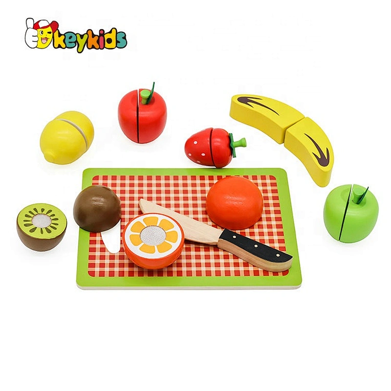 New hottest pretend play wooden cutting fruit set toy for children W10B358