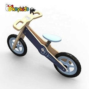 New design blue wooden my first balance bike for boys W16C280