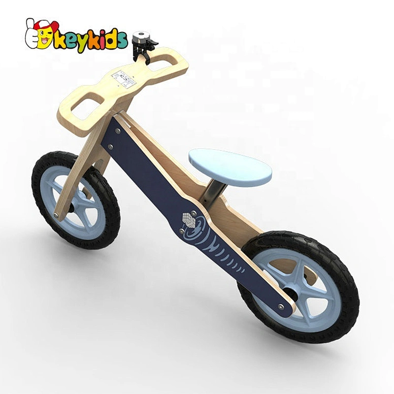 New design blue wooden my first balance bike for boys W16C280
