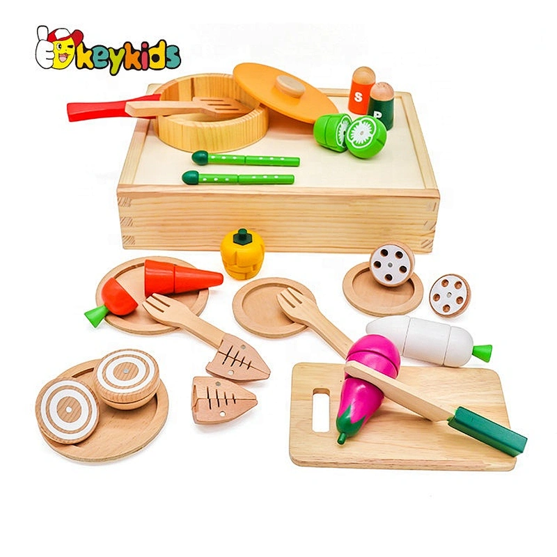 High quality kids wooden cutting vegetables toy,fashon children wooden cutting vegetables toy W10B140