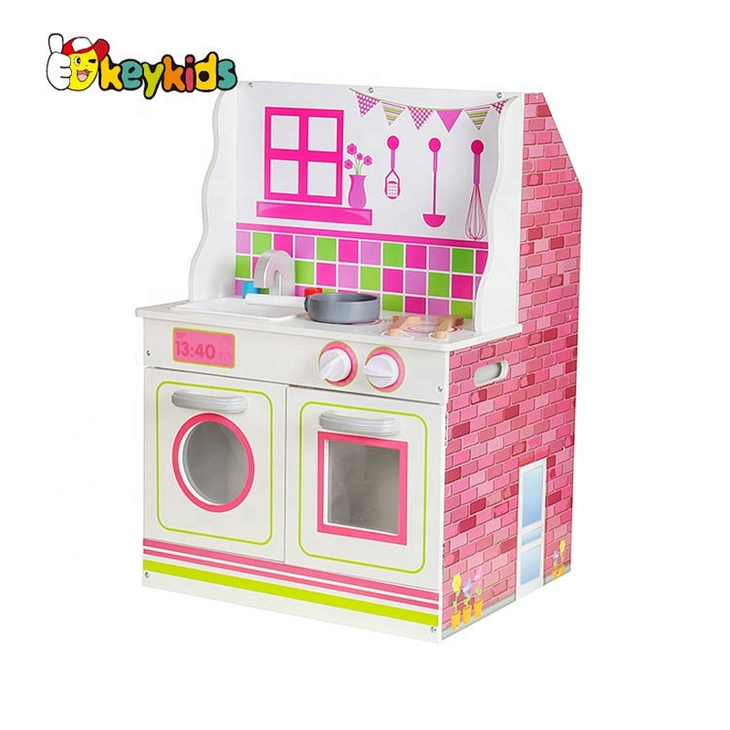 Wholesale Wooden 2 In 1 Dolls House And Furniture And Kitchen For Children W06A383