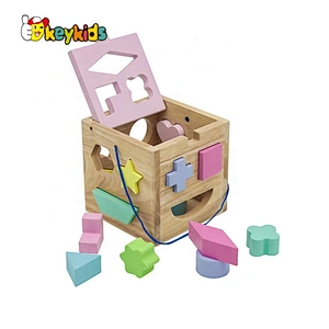 New Educational Kids Wooden Montessori Activity Cube W12D204