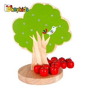 New design children toy wooden magnetic apple tree W01A091