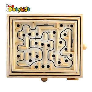 Hot selling educational wooden ball maze toy for kids W11H073