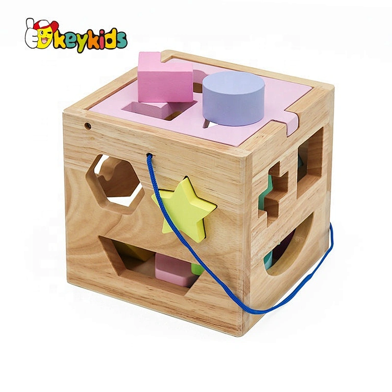 New Wood Building Blocks Bricks Toys Educational Baby Blocks Shape Sorter Toy for Children W12D205 Eco-friendly Unisex Colorful