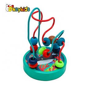 Customize classic wooden mini bead maze for kids W11B266