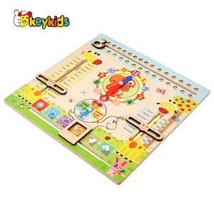 New arrival educational wooden my first calendar for kids W09F022